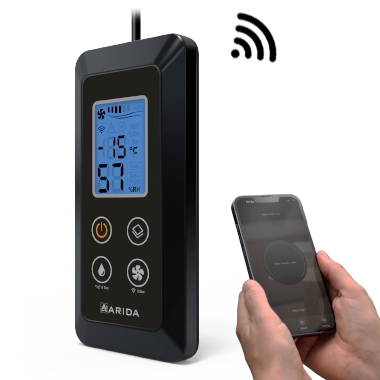 Arida Pro S25 WiFi fastmontert luftavfukter med Mold Mode™