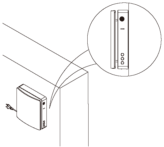 Fäst den övre delen av inomhusenheten på magneterna på Arida Venti 160 WiFi